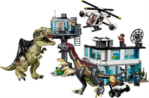 LEGO Jurassic world Giganotosaurus og therizinosaurus-angreb   _0