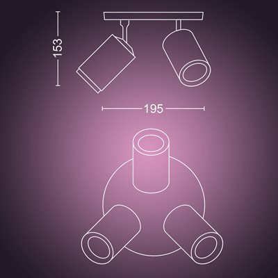 Philips Hue White och Color Ambiance Fugato trippel spotlight_2