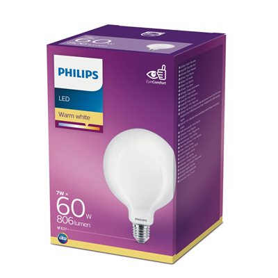 Philips LED classic 60W E27 WW G120 FR ND - picture