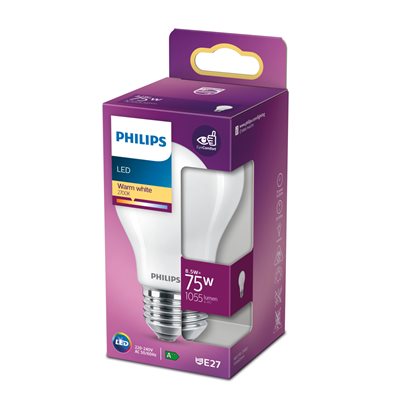 Philips LED classic 75W E27 WW A60 FR ND - picture