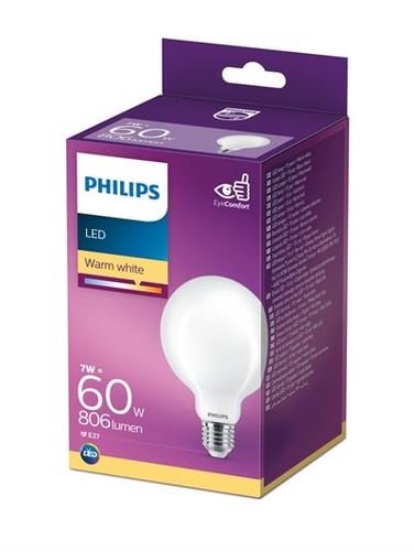 Philips LED classic 60W G93 E27 WW FR ND - picture
