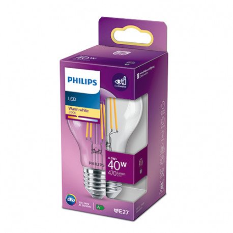 Philips LED classic 40W A60 E27 WW CL ND - picture