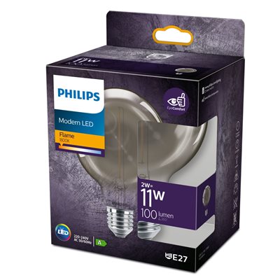 Philips LED classic 11W G93 E27 smoky ND RF - picture