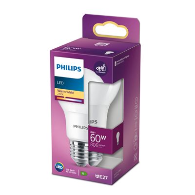 Philips LED 60W A60 E27 WW FR ND - picture