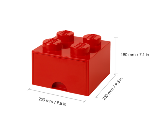 <div>LEGO Opbevaringsskuffe 4 - Rød</div>_4