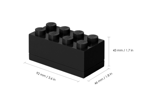 <div>LEGO Mini Madopbevaringsboks 8 - Sort</div> - picture