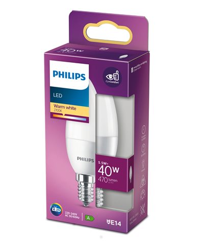 Philips LED 40W B35 E14 WW FR ND_1