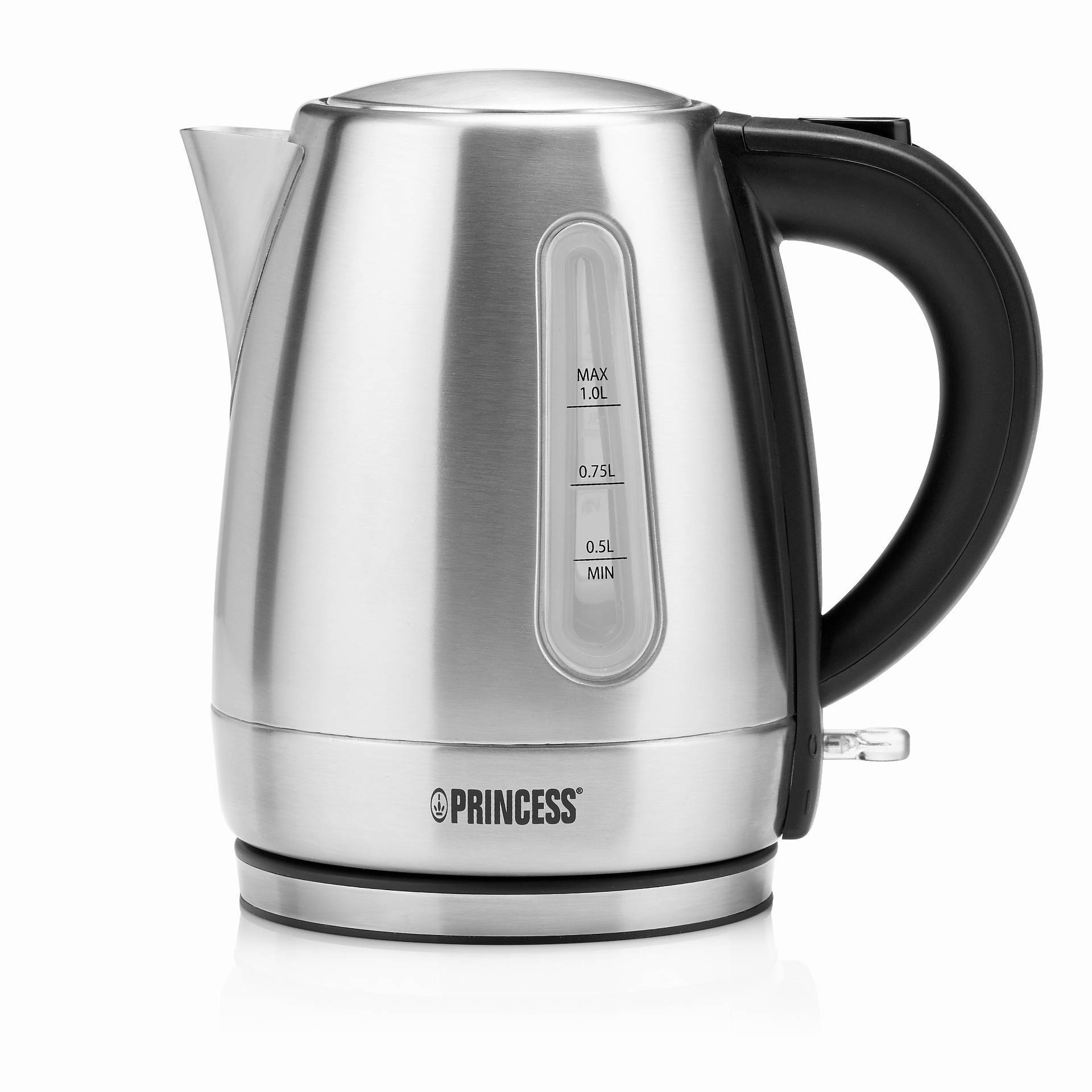 Kettle Princess 236023 1 L 2200W Inox Black Grey Stainless steel (1 L)_6