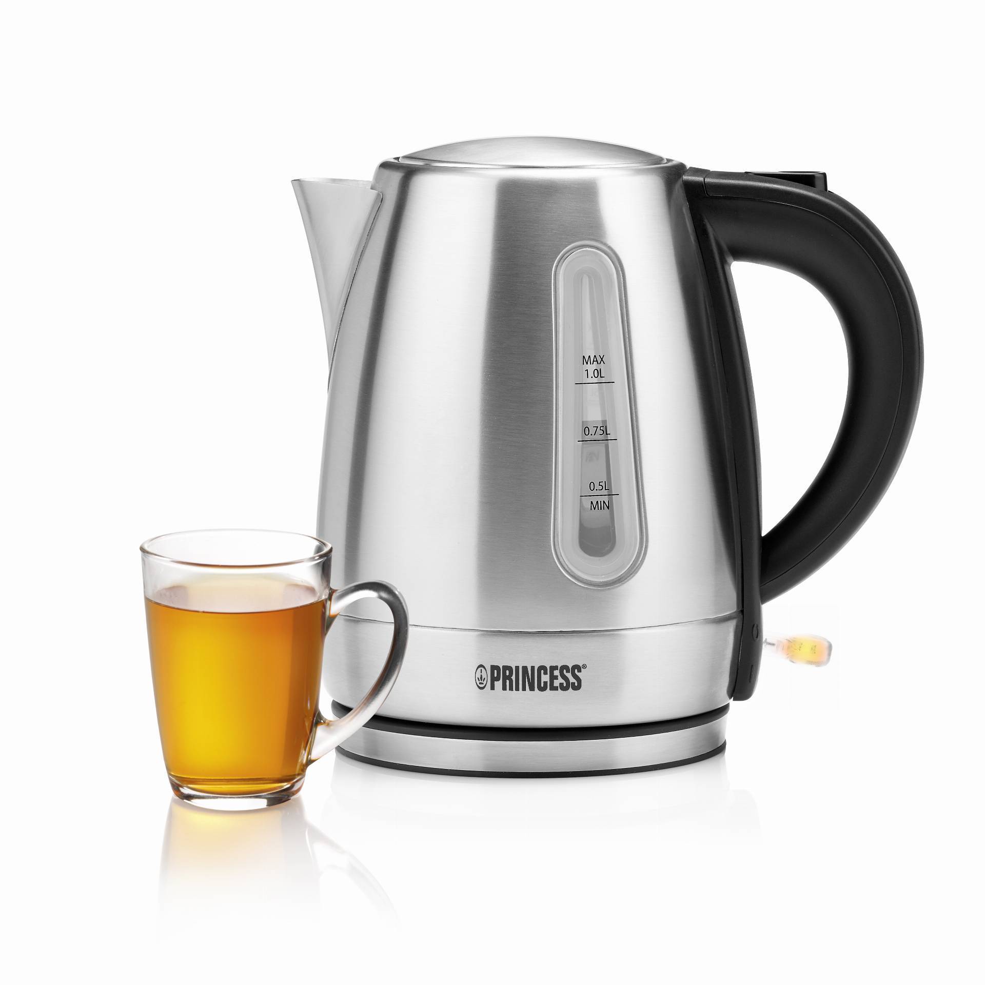 Kettle Princess 236023 1 L 2200W Inox Black Grey Stainless steel (1 L)_5