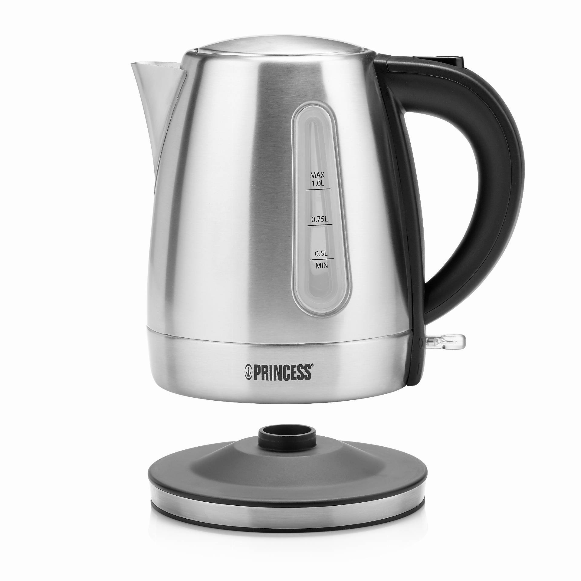 Kettle Princess 236023 1 L 2200W Inox Black Grey Stainless steel (1 L)_4