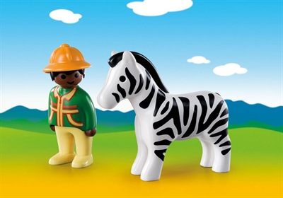 Playmobil 1.2.3 Dreng Med Zebra 9257 - picture