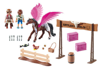 PLAYMOBIL:THE MOVIE Marla and Del with Flying Horse 70074 - picture
