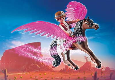 PLAYMOBIL:THE MOVIE Marla and Del with Flying Horse 70074_1