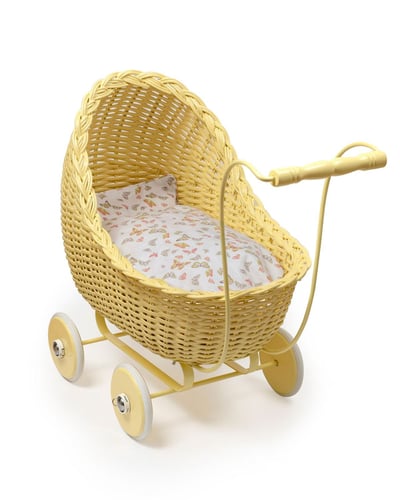 Smallstuff - Doll Stroller - Soft Yellow - picture