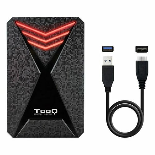 Lomme til harddisk TooQ TQE-2550RGB 2,5" USB 3.0 RGB Sort_14
