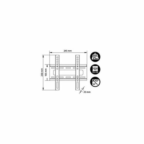 Fastsat TV støtte Engel AC0558E 14"-42" Sort_4