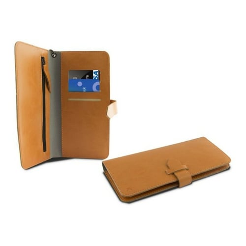 Universel case til mobil - bogform Smartphone 5,5" KSIX Wallet Orange_1