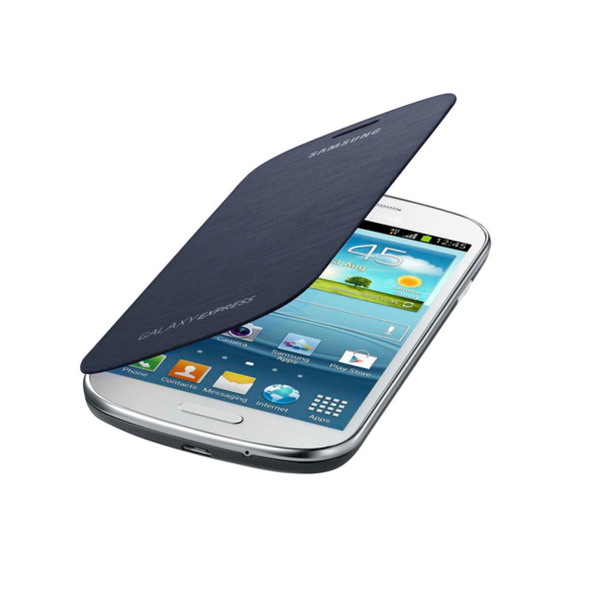 Folio Mobile Phone Case Samsung Galaxy Express I8730 Blue_5