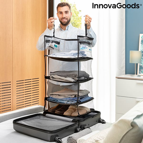 Foldable, Portable, Shelving Unit for Organising Luggage Sleekbag InnovaGoods_2