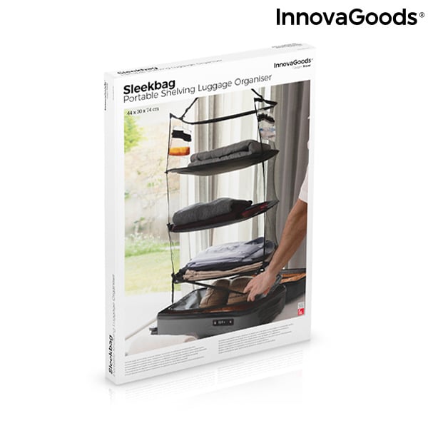 Foldable, Portable, Shelving Unit for Organising Luggage Sleekbag InnovaGoods_4