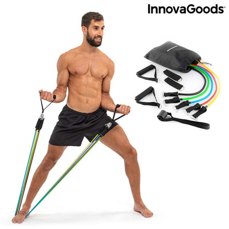 Set of Resistance Bands with Accessories and Exercise Guide Rebainer InnovaGoods (pack of 5)_29