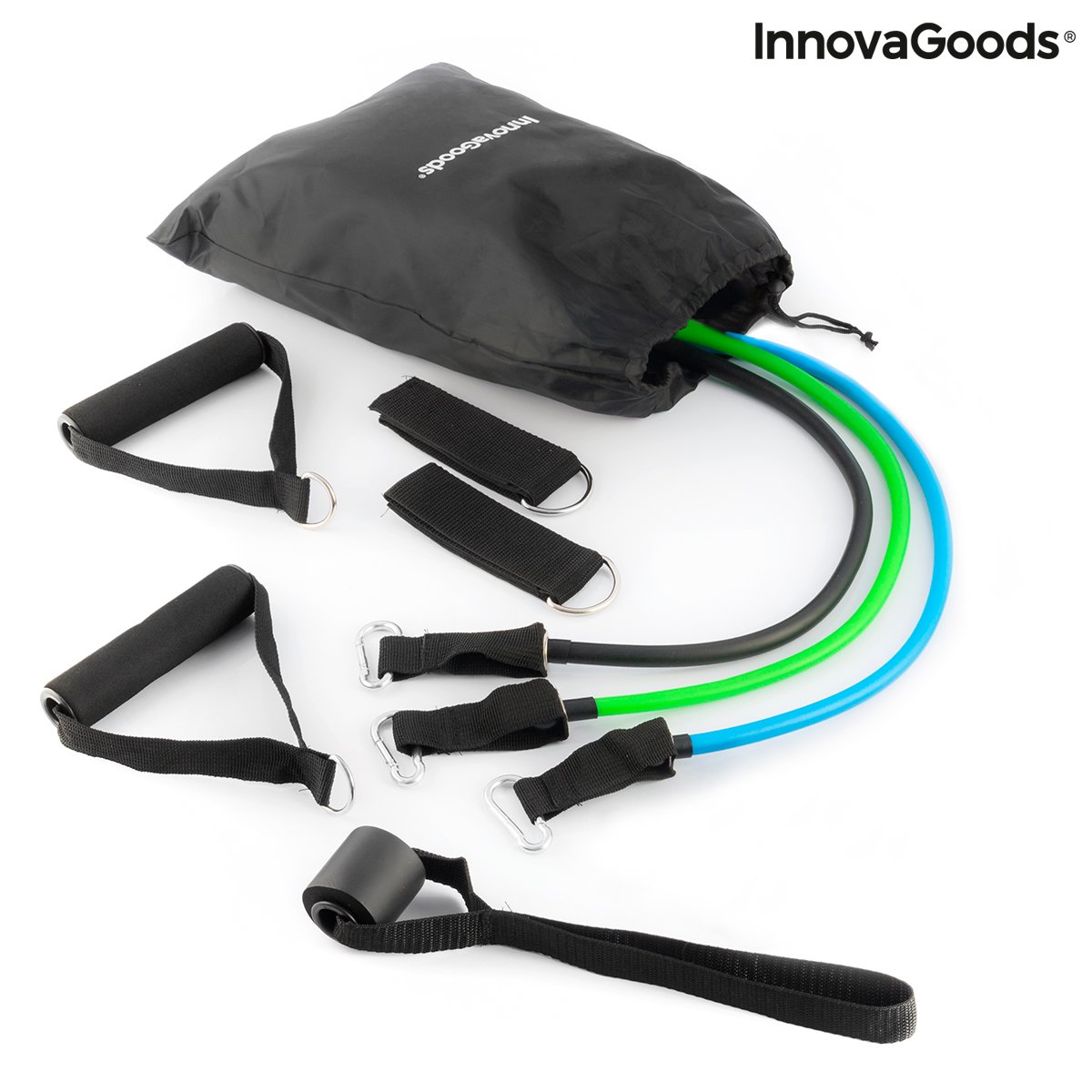 Set of Resistance Bands with Accessories and Exercise Guide Tribainer InnovaGoods (pack of 3)_24