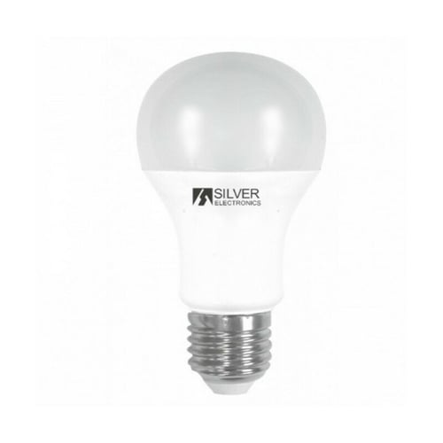 Sfærisk LED pære Silver Electronics 980527 E27 15W Varmt lys, 3000K_0