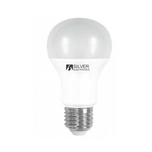 Sfærisk LED pære Silver Electronics 980527 E27 15W Varmt lys, 3000K_3
