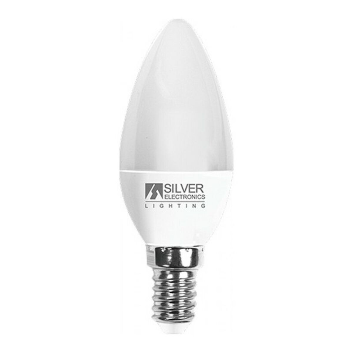Candle LED Light Bulb Silver Electronics 970714 E14 7W Warm light_1