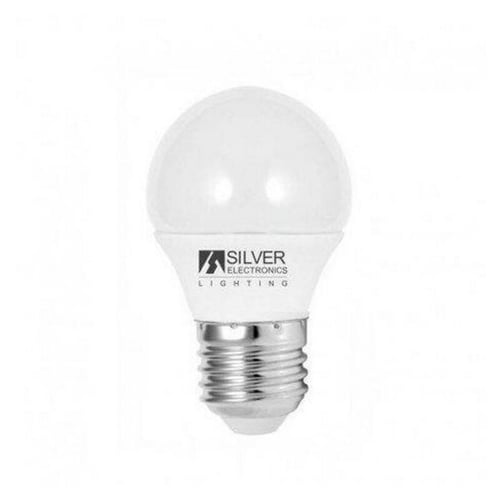 Sfærisk LED pære Silver Electronics ECO E27 5W Hvidt lys, 6000K_1
