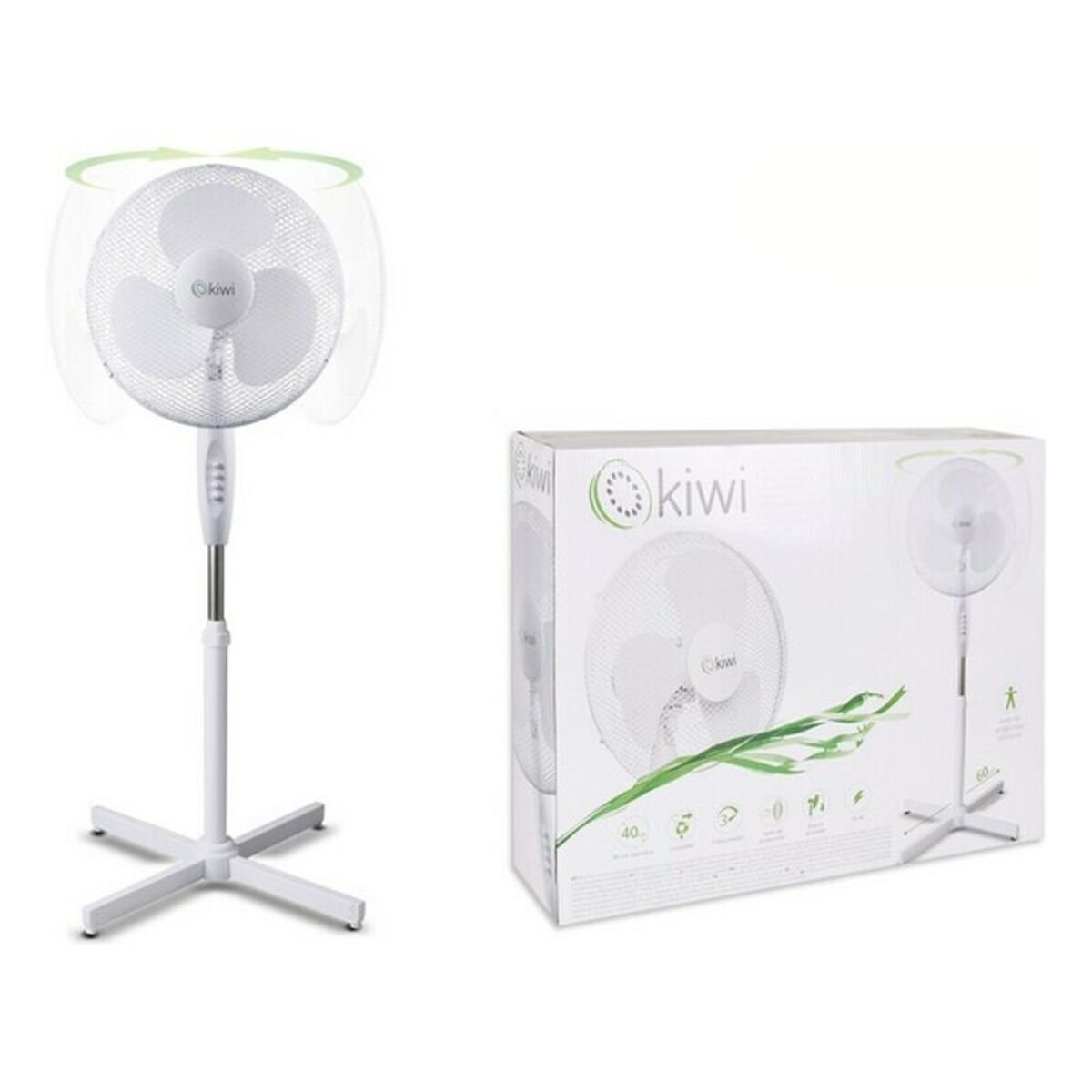 Freestanding Fan Kiwi White 45 W (Ø 40 cm)_0