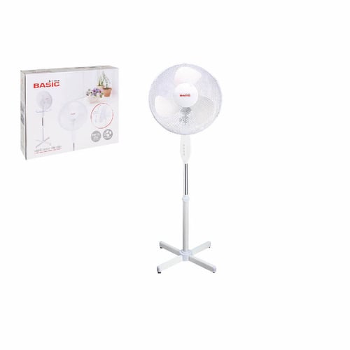Fritstående ventilator Basic Home Hvid 40W_0