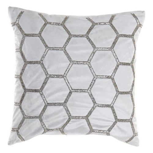 Pude DKD Home Decor Fløjl Geometri (45 x 45 cm)_1