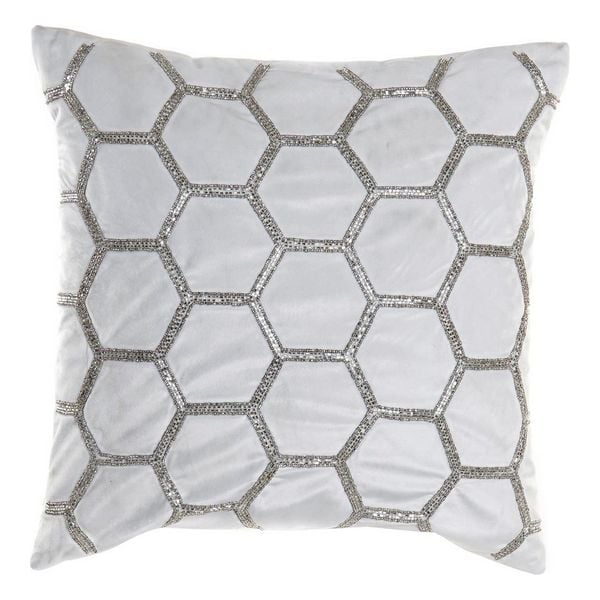 Cushion DKD Home Decor Velvet Geometric (45 x 45 cm)_1