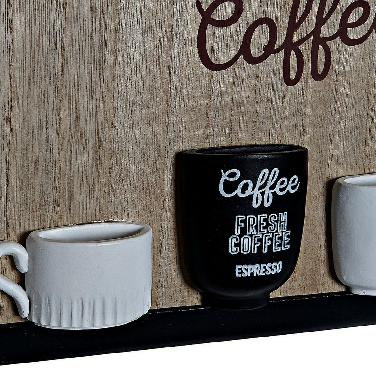 Wall Coat Rack DKD Home Decor Wood Resin Vintage Wood MDF (41 x 3 x 41 cm)_1