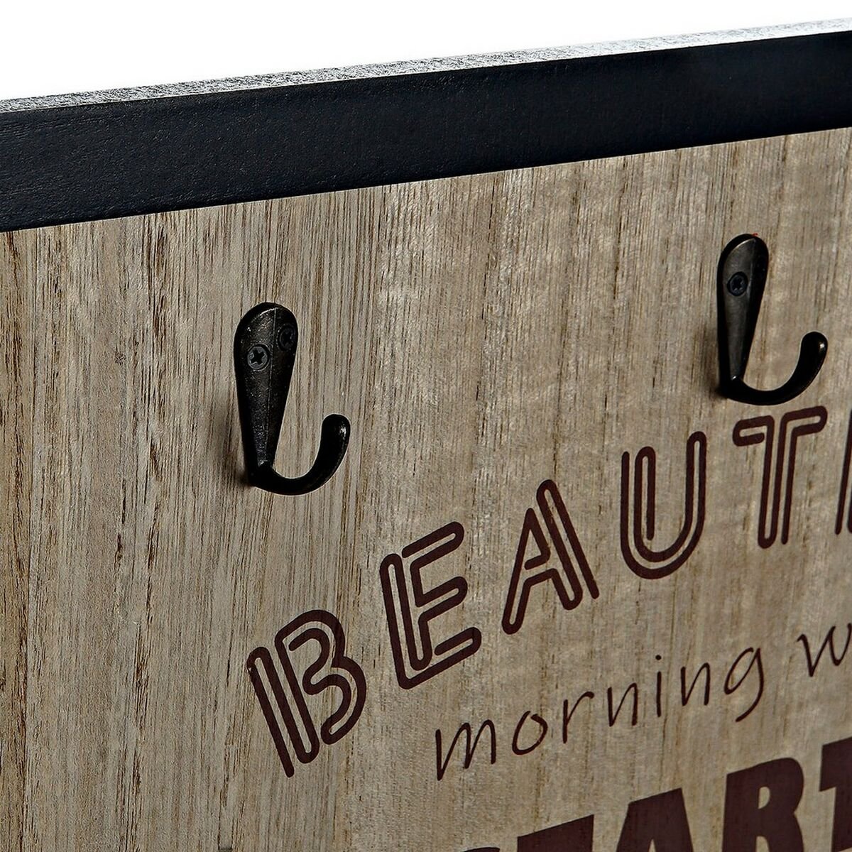 Wall Coat Rack DKD Home Decor Wood Resin Vintage Wood MDF (41 x 3 x 41 cm)_3