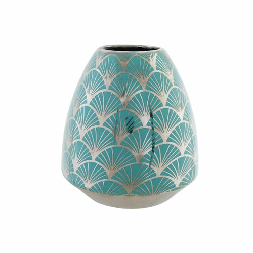 Vase DKD Home Decor Porcelæn Turkisblå Orientalsk (16 x 16 x 18 cm) - picture