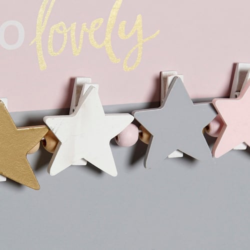 Fotoramme med klemmer DKD Home Decor Hello Lovely Træ MDF (40 x 1 x 24 cm)_3