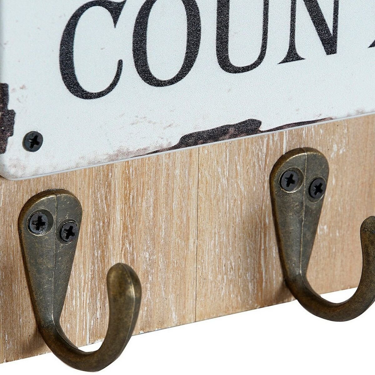 Hat stand DKD Home Decor Red Wood Metal (2 pcs) (21 x 5 x 45 cm)_1