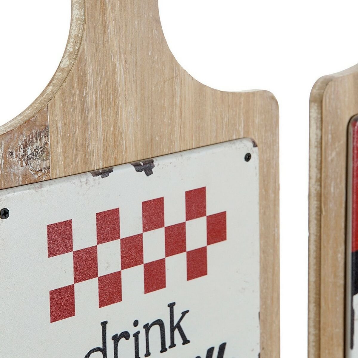 Hat stand DKD Home Decor Red Wood Metal (2 pcs) (21 x 5 x 45 cm)_3