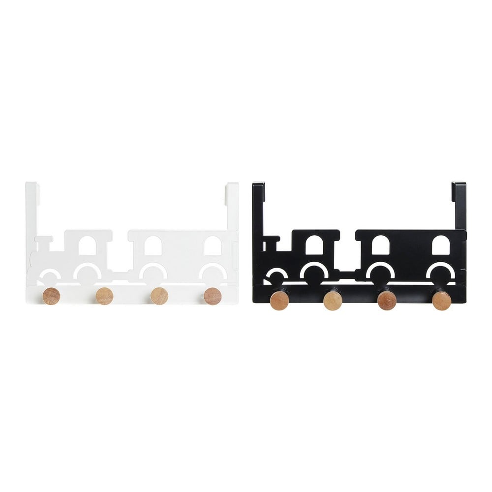 Door Coat Rack DKD Home Decor Train Metal MDF Wood (2 pcs) (28.5 x 8.5 x 16.5 cm)_0