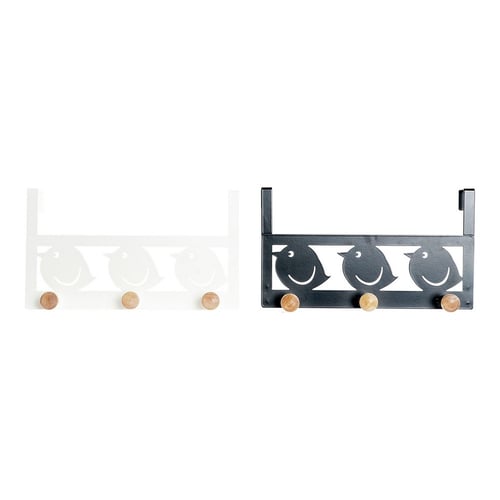 Knagerække til dør DKD Home Decor Fugle Metal Træ MDF (2 pcs) (28.5 x 9.5 x 16 cm) - picture