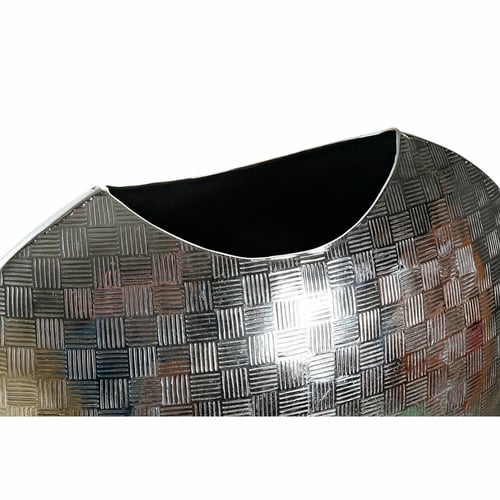 Vase DKD Home Decor Aluminium Moderne Sølvfarvet (2 pcs) (37 x 14 x 33 cm)_1