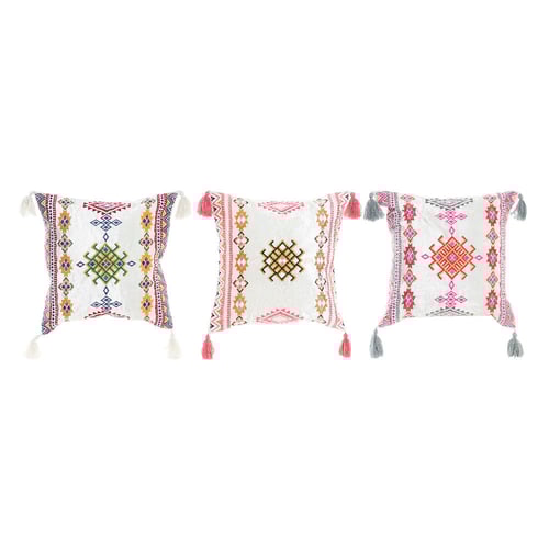 Kudde DKD Home Decor Multicolour Bomull (3 pcs) (40 x 10 x 40 cm)_0