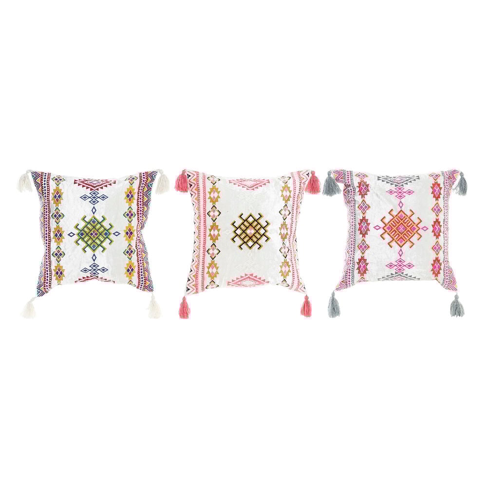 Cushion DKD Home Decor Multicolour Cotton (3 pcs) (40 x 10 x 40 cm)_0