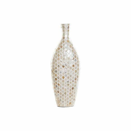 Vase DKD Home Decor Brun Flødefarvet Bambus Perlemor Araber (24 x 16 x 59 cm)_0