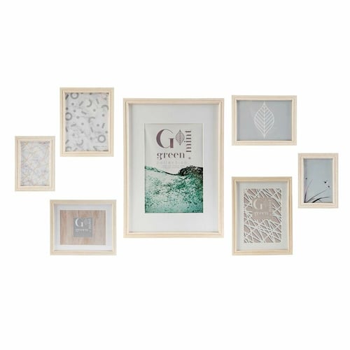 Væg billedramme DKD Home Decor Krystal Træ MDF (7 pcs) - picture