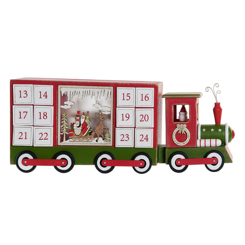 Adventskalender DKD Home Decor Træ Tog (43 x 9.5 x 17 cm)_1