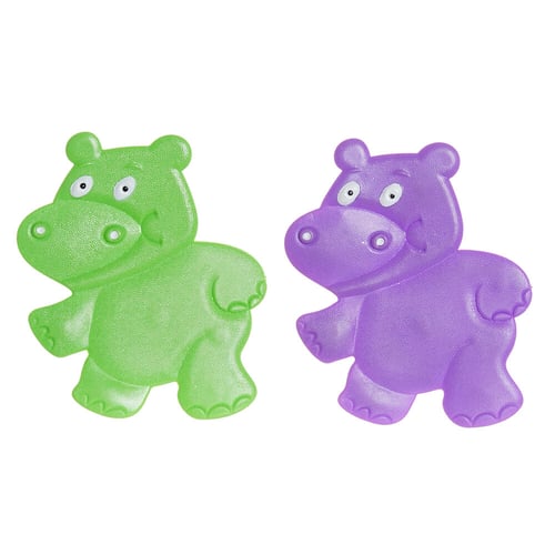 Badmatta DKD Home Decor Grön PVC Lila (2 st) (10 x 1 x 13 cm)_1