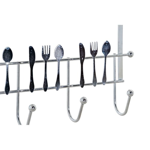 Knagerække til dør DKD Home Decor Sølv Metal Bestik (34 x 17 x 9 cm)_3